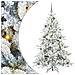 Albero di Natale Artificiale con Rami Pieghevoli Bianco 180 cm - Foto miniatura 1
