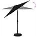 Parasol da Giardino con Luci LED 230 x 230 cm Poliestere Nero - Foto miniatura 3