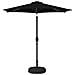 Parasol da Giardino con Luci LED 230 x 230 cm Poliestere Nero - Foto miniatura 1