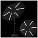 Parasol da Giardino con Luci LED 230 x 230 cm Poliestere Nero - Foto miniatura 8