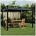 Gazebo da Giardino con Tetto Retrattile Antracite 3x3 m Acciaio - Foto miniatura 2