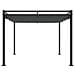Gazebo da Giardino con Tetto Retrattile Antracite 3x3 m Acciaio - Foto miniatura 3