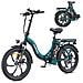 MilePort 1 Bici Elettrica Urbana Pieghevole, telaio in acciaio alto tenore di carbonio, cambio a 7 velocità, velocità massima 25 km /h, batteria rimovibile 36V 13Ah, pneumatici antiforatura, Verde - Foto miniatura 1