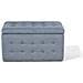 Pouf Ottomano Con Contenitore In Tessuto Grigio Michigan - Foto miniatura 24