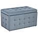 Pouf Ottomano Con Contenitore In Tessuto Grigio Michigan - Foto miniatura 32