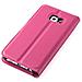Custodia Compatibile Con Samsung Galaxy S6 Edge In Rosa Vivo - Coperchio Protettiva Con Chiusura Magnetica, Funzione Stand E Tasca Per Le Carte - Foto miniatura 3