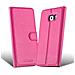 Custodia Compatibile Con Samsung Galaxy S6 Edge In Rosa Vivo - Coperchio Protettiva Con Chiusura Magnetica, Funzione Stand E Tasca Per Le Carte - Foto miniatura 2