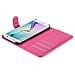 Custodia Compatibile Con Samsung Galaxy S6 Edge In Rosa Vivo - Coperchio Protettiva Con Chiusura Magnetica, Funzione Stand E Tasca Per Le Carte - Foto miniatura 5