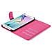 Custodia Compatibile Con Samsung Galaxy S6 Edge In Rosa Vivo - Coperchio Protettiva Con Chiusura Magnetica, Funzione Stand E Tasca Per Le Carte - Foto miniatura 7