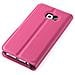 Custodia Compatibile Con Samsung Galaxy S6 Edge In Rosa Vivo - Coperchio Protettiva Con Chiusura Magnetica, Funzione Stand E Tasca Per Le Carte - Foto miniatura 9