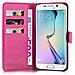 Custodia Compatibile Con Samsung Galaxy S6 Edge In Rosa Vivo - Coperchio Protettiva Con Chiusura Magnetica, Funzione Stand E Tasca Per Le Carte - Foto miniatura 11