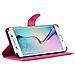 Custodia Compatibile Con Samsung Galaxy S6 Edge In Rosa Vivo - Coperchio Protettiva Con Chiusura Magnetica, Funzione Stand E Tasca Per Le Carte - Foto miniatura 12