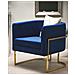Poltrona In Velluto Blu Scuro Sirkka - Foto miniatura 16