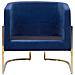 Poltrona In Velluto Blu Scuro Sirkka - Foto miniatura 17