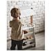 , Gioco Commerciante Di Legno 48 * 22,5 * 99 Cm Grande Venditore Stand Imitazione Gioco Registratore Di Cassa E Terminale Di Pagamento E Accessori (lavagna, Etichette) Conforme Ce E En - Foto miniatura 7