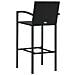 Set Bar da Giardino 5 pz in Polyrattan Nero - Foto miniatura 2