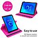 Cadorabo Custodia Per Tablet Compatibile Con Alcatel 1t (7 Zoll) 2021 In Rosa - Coperchio Protettivo A 360 Gradi Fatto Di Finta Pelle Con Funzione Di Stand E Banda Elastica - Foto miniatura 4
