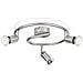 Lampada Da Soffitto Con Tre Faretti Limbali 130x320x320 Mm Vetro - Foto miniatura 4
