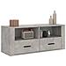 Mobile Per Tv Grigio Cemento 100x35x40 Cm Legno Multistrato - Foto miniatura 4