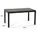 Tavolo Da Esterno Giove, Tavolo Rettangolare Da Giardino, Tavolo Da Giardino Multiuso Effetto Rattan, 100% Made In Italy, 150x90h74 Cm, Antracite - Foto miniatura 3