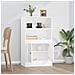 Credenza Bianca 60x35,5x103,5 cm in Legno Multistrato - Foto miniatura 3