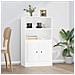 Credenza Bianca 60x35,5x103,5 cm in Legno Multistrato - Foto miniatura 1