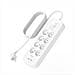 Cavo Di Prolunga Multiplo Lightning A 8 Prese Con Usb E Usb-c 2 M, Bianco - Foto miniatura 9