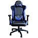 Poltrona Da Ufficio E Gaming Ergonomica In Pelle Nera Blu Multiposizione Interlagos - Foto miniatura 3