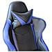 Poltrona Da Ufficio E Gaming Ergonomica In Pelle Nera Blu Multiposizione Interlagos - Foto miniatura 6