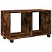 Mobiletto Con Ruote Rovere Fumo 72x33x42,5 Cm In Truciolato - Foto miniatura 2