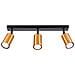 Lampada Da Soffitto Winx 3 Nero /coop Sl. 1376 - Moderno Lampade Da Soffitto Nero /rame 18.5x45x6 Cm - Foto miniatura 1