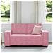Divano a 2 Posti Rosa 120 cm in Velluto - Foto miniatura 2