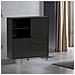 Credenza Aldo 6 Con 2 Ante E 3 Cassetti Colore Antracite - Foto miniatura 1