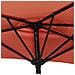 Ombrellone Balcone Palo Alluminio Terracotta 270x144x222cm Metà - Foto miniatura 5