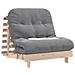 Divano Letto Futon con Materasso 80x206x11 Legno Massello Pino - Foto miniatura 4