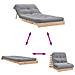 Divano Letto Futon con Materasso 80x206x11 Legno Massello Pino - Foto miniatura 8