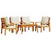 Set Salotto da Giardino 5 pz con Cuscini Legno Massello Acacia - Foto miniatura 1
