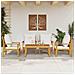 Set Salotto da Giardino 5 pz con Cuscini Legno Massello Acacia - Foto miniatura 2