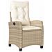 Set da Pranzo da Giardino 5 pz con Cuscini Beige in Polyrattan - Foto miniatura 3