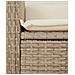 Set da Pranzo da Giardino 5 pz con Cuscini Beige in Polyrattan - Foto miniatura 5