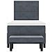 Letto Box Spring con Materasso e Panchina Grigio Scuro 100x200 cm Velluto - Foto miniatura 9