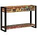 Tavolo Consolle Multicolore 120x33x75 cm Legno Massello di Recupero - Foto miniatura 2