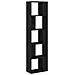 Libreria 5 ripiani Nero Rovere 45x23,5x162,5 cm Legno ingegnerizzato - Foto miniatura 7