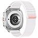 Cinturino Intrecciato In Nylon Per Samsung Galaxy Watch Ultra - Bianco E Rosa - Foto miniatura 3