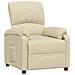 Poltrona Reclinabile In Tessuto Crema - Foto miniatura 1