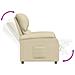 Poltrona Reclinabile In Tessuto Crema - Foto miniatura 5