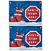 Set Due Bandiere Santa Stop Here Bandiera Natalizia 46cm X 61cm - Foto miniatura 1