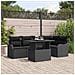 Set Divano da Giardino 6 pcs Nero 100 x 55 x 73 cm Poly Rattan - Foto miniatura 2