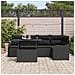 Set Divano da Giardino 6 pcs Nero 100 x 55 x 73 cm Poly Rattan - Foto miniatura 3