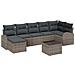 Set Divano da Giardino 8 pcs Grigio Poly Rattan - Foto miniatura 1